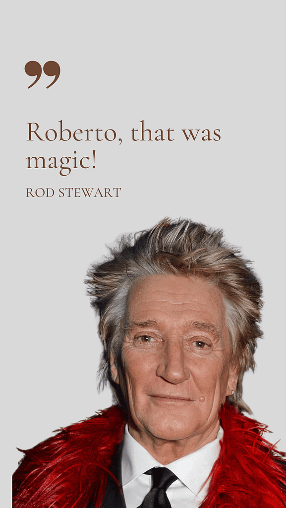 Roberto Forzoni performing psychological magic for Rod Stewart