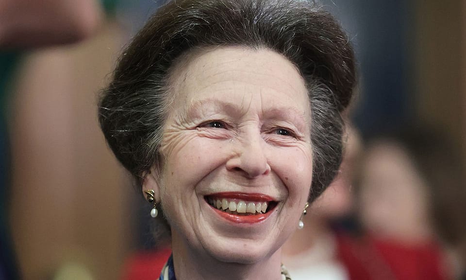 Princess Anne being entertained by London mindreading magician Roberto Forzoni