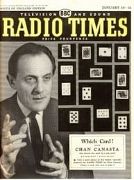 Radio Times cover featuring Chan Canasta under the headline Which Card!